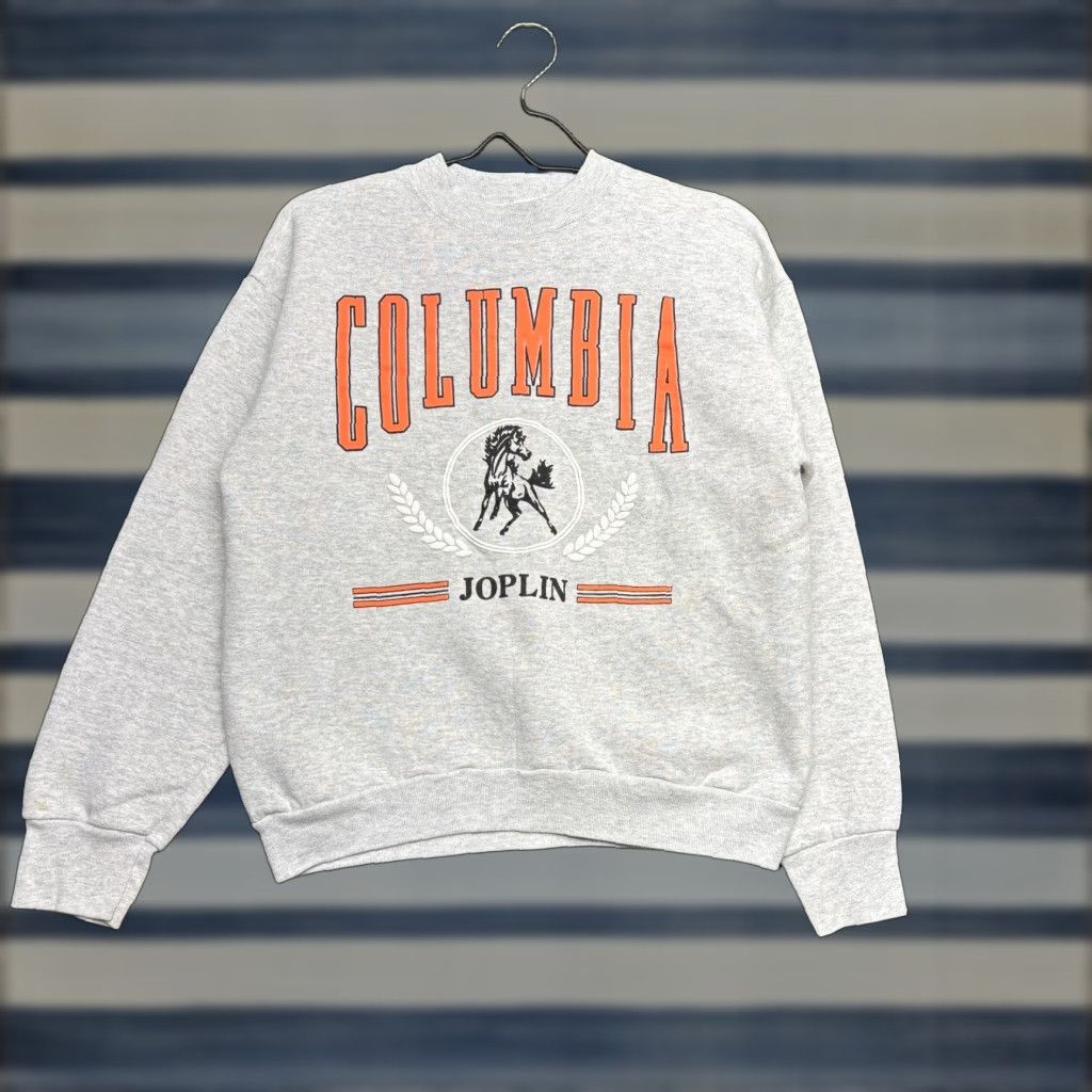 Fruit Of The Loom VINTAGE Columbia Sweatshirt Mens Medium Gray Joplin Graphic Crewneck USA 90s Size US M / EU 48-50 / 2 - 1 Thumbnail