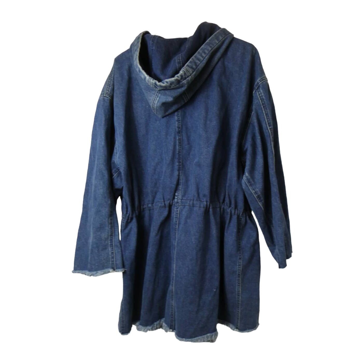 Marques'Almeida Marques Almeida x Topshop Hooded Denim Coat Blue Size M/L Size M / US 6-8 / IT 42-44 - 2 Thumbnail