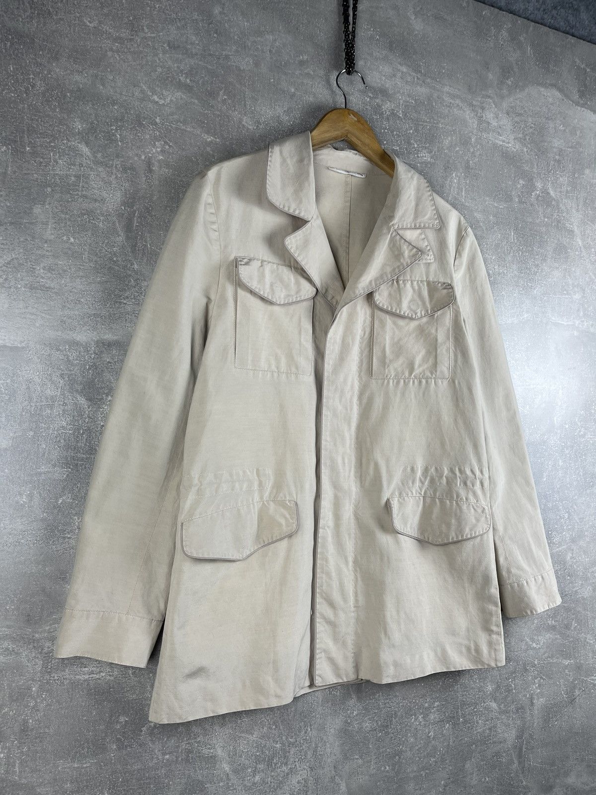 Brioni Brioni Safari Field Jacket Regular Fit Beige Cotton Size US M / EU 48-50 / 2 - 5 Thumbnail