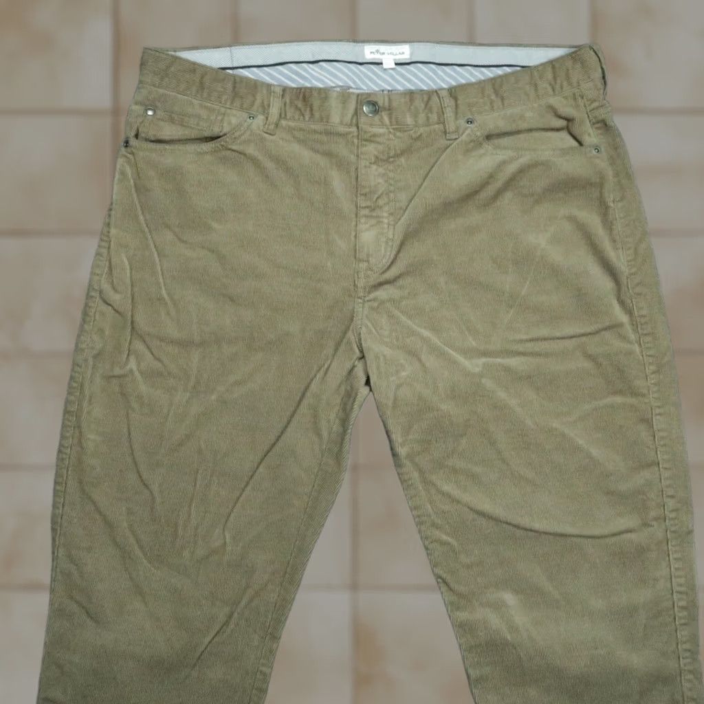 Peter Millar Peter Millar Pants Men 38x34 Green Superior Corduroy 5-Pocket Chino Straight Slim? (note: cannot assume) Size US 38 / EU 54 - 1 Thumbnail