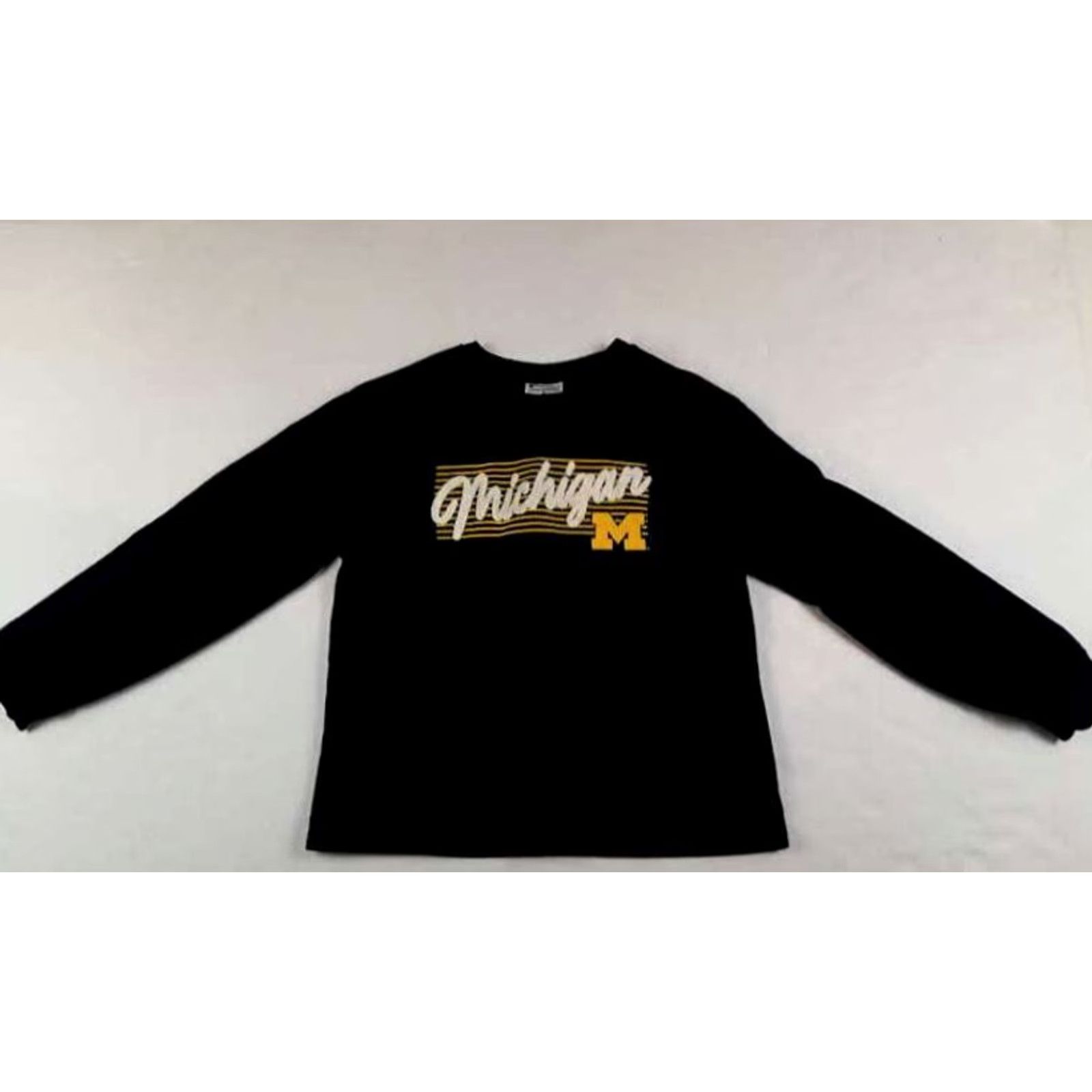 Champion VINTAGE Champion Michigan Wolverines Stitched Blue Medium Sweatshirt Crew Neck Long Sleeve Women Pullover Football Size M / US 6-8 / IT 42-44 - 2 Thumbnail