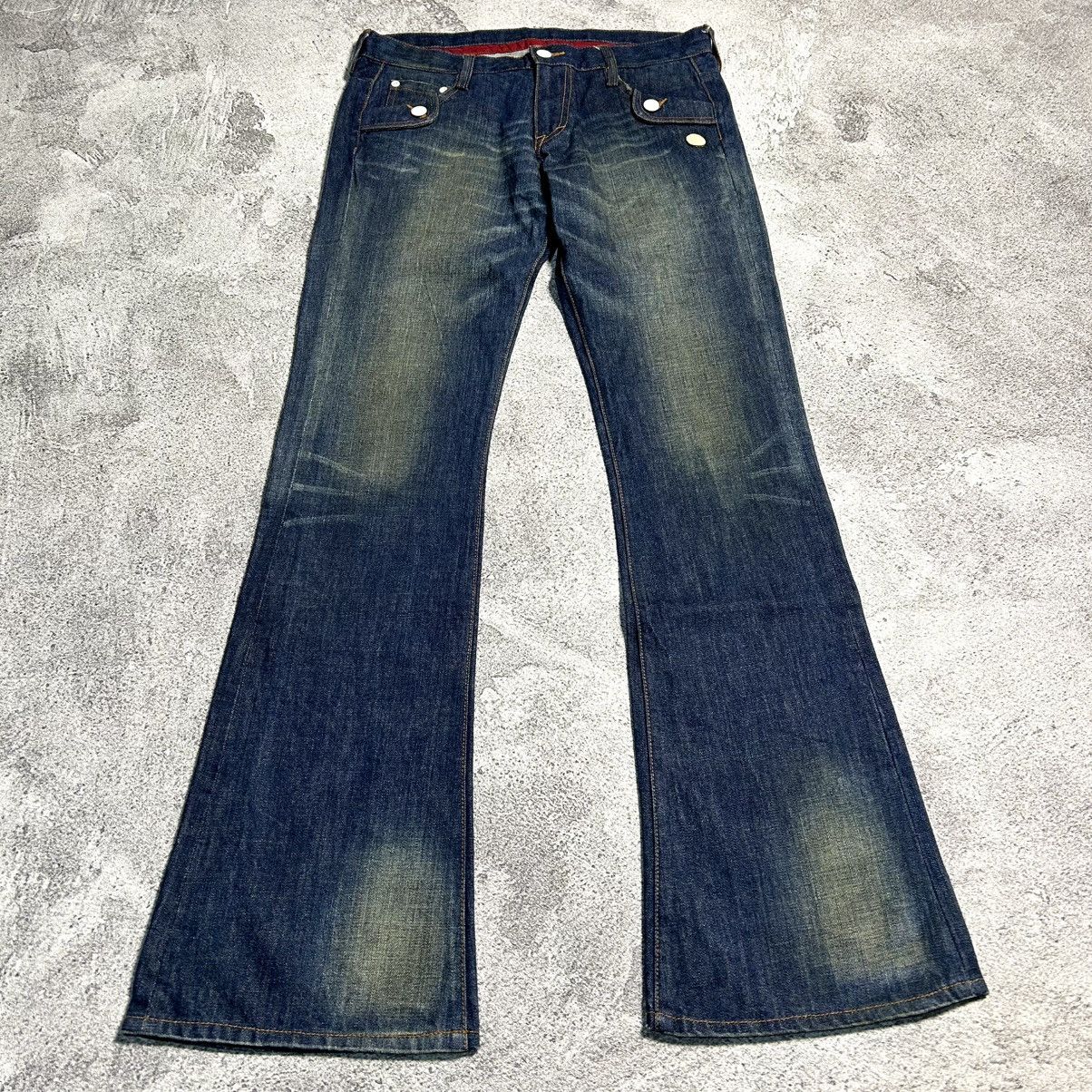 Japanese Brand Vintage Denim Flared Hummel Size US 29 - 6 Thumbnail