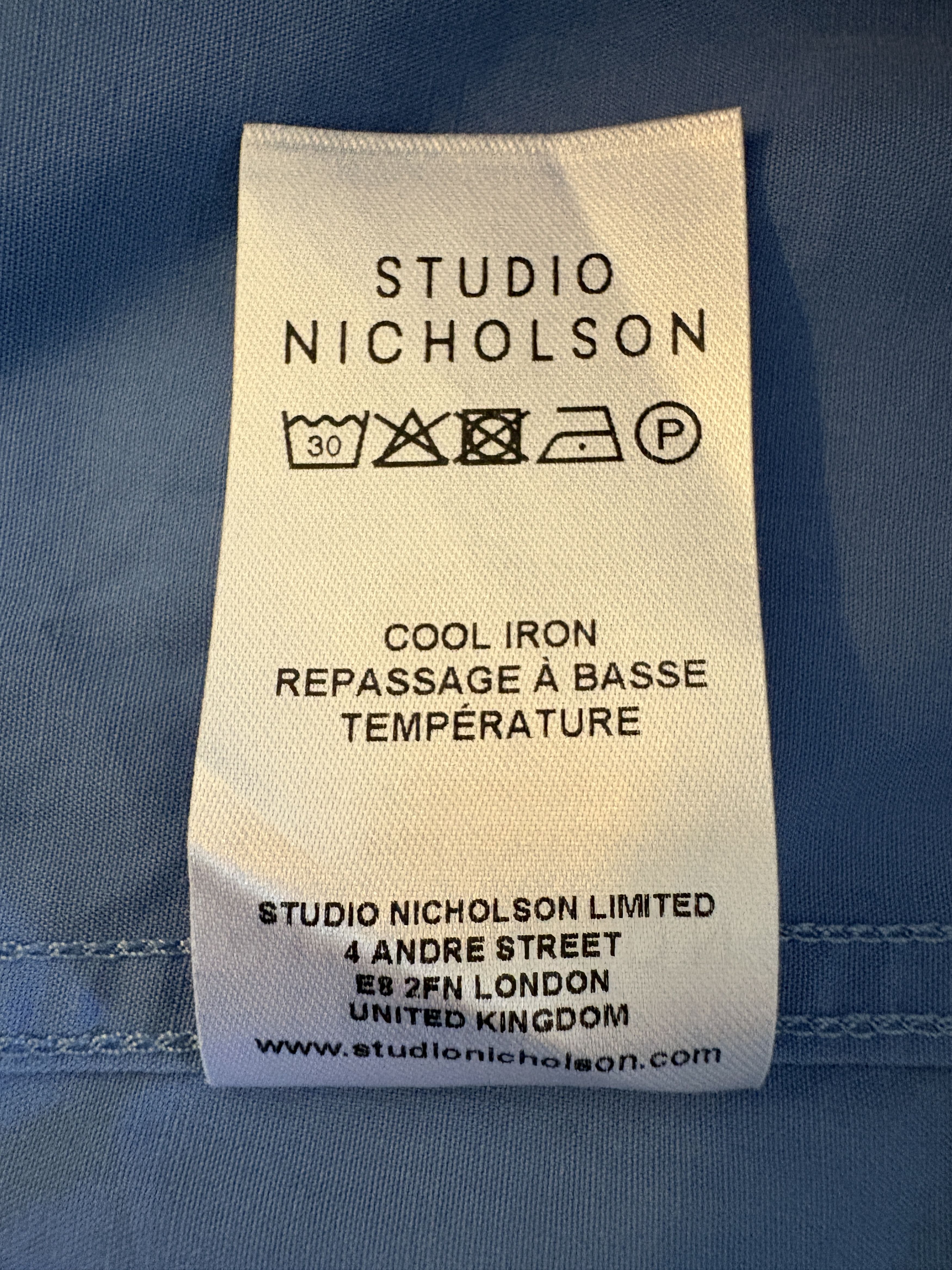 Studio Nicholson Powder Cotton Shirts (Sky Blue) Size US L / EU 52-54 / 3 - 7 Thumbnail