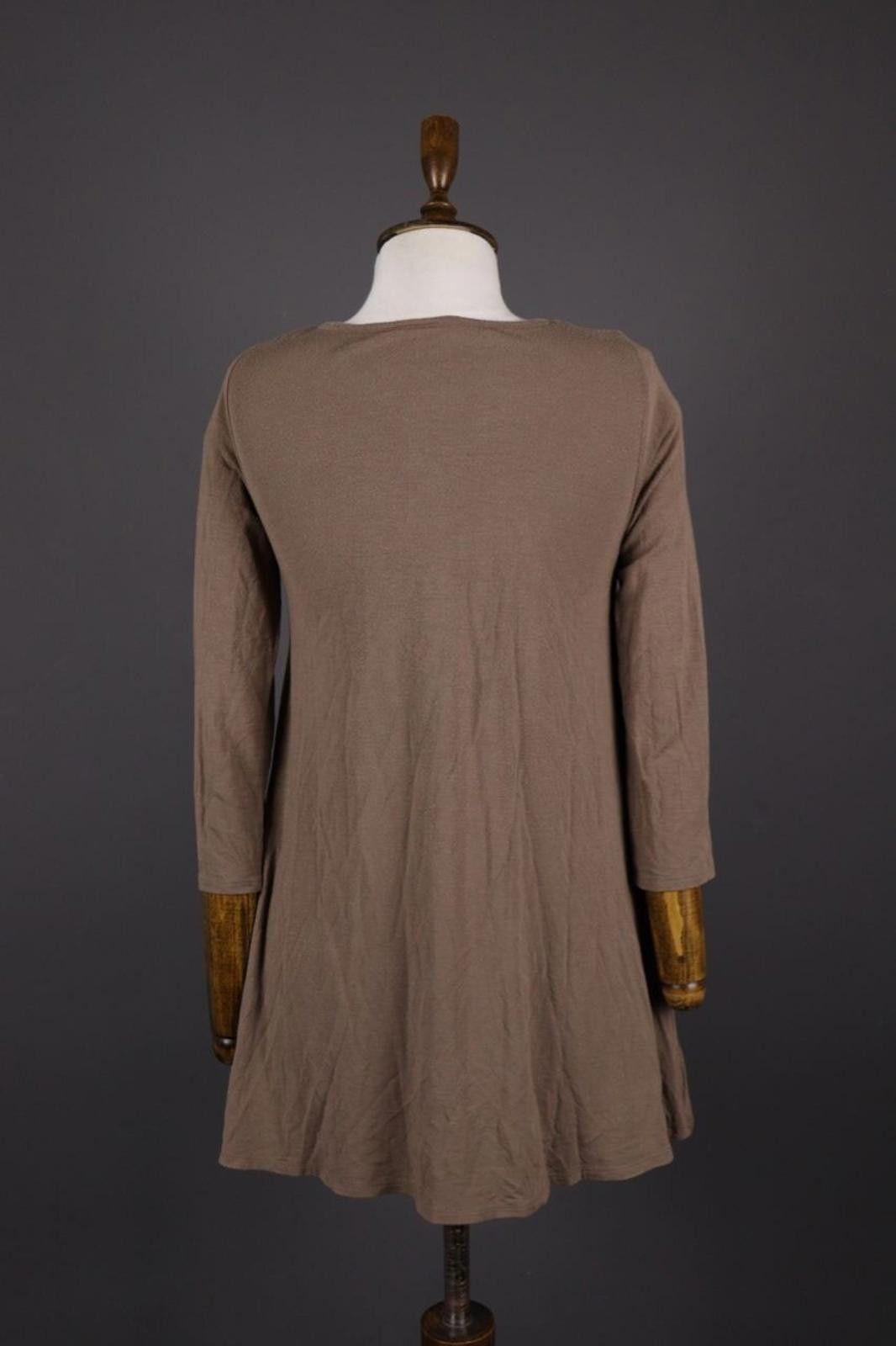 Designer Peruvian Connection Brown Summer Tunic Top Shirt Size S Size S / US 4 / IT 40 - 5 Thumbnail
