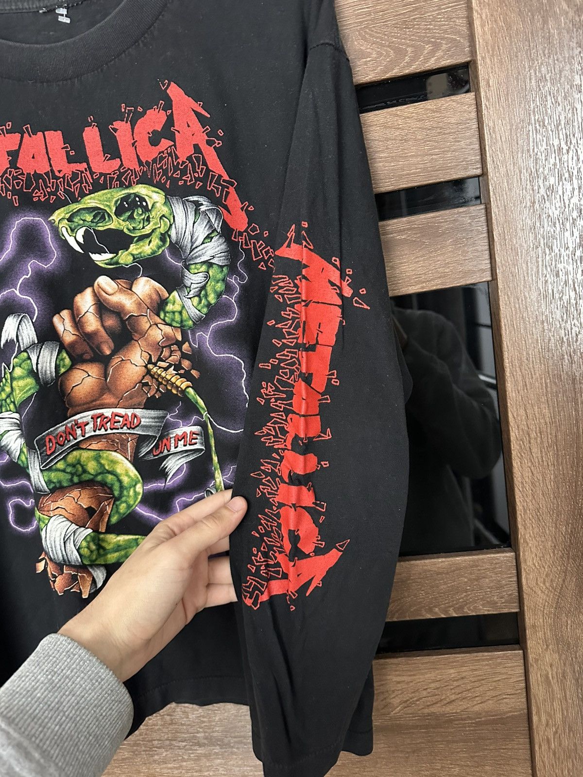 Metallica Metallica Tread On Vintage Band T-Shirt Tee Long Sleeve 90s Size US L / EU 52-54 / 3 - 7 Thumbnail