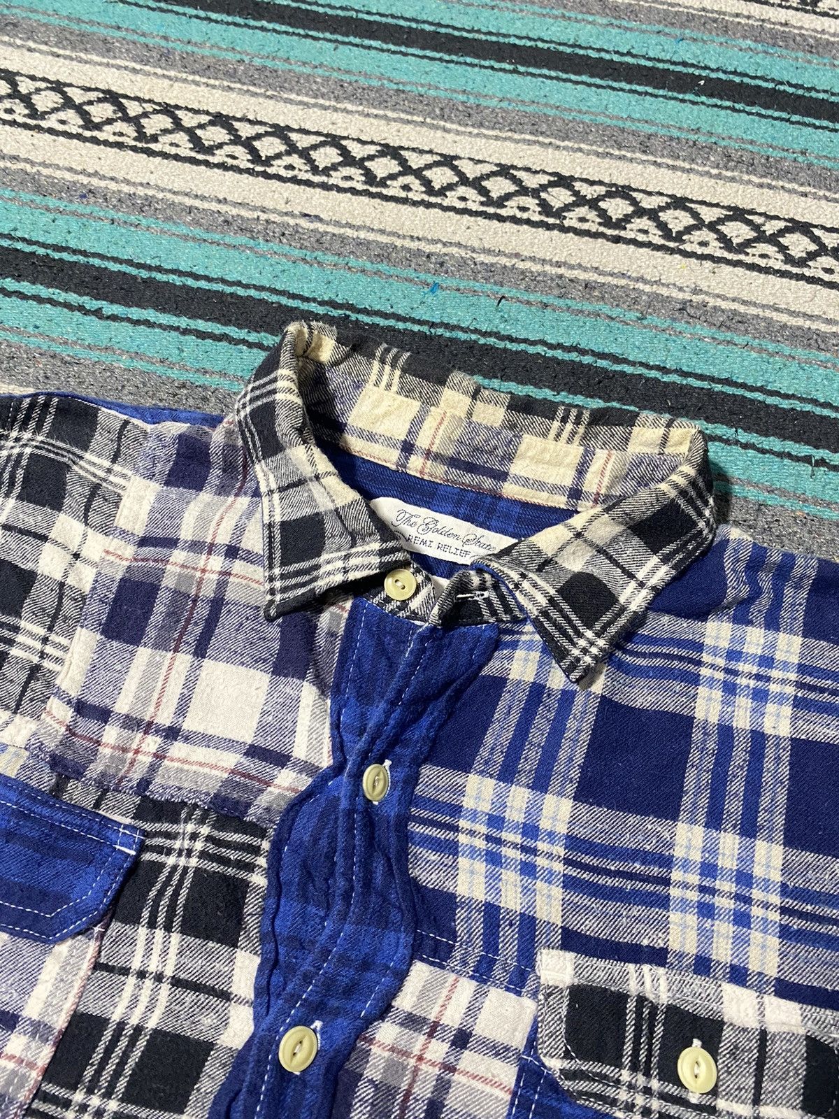 Remi Relief Remi Relief Patchwork Flannel Shirt Size US L / EU 52-54 / 3 - 6 Thumbnail