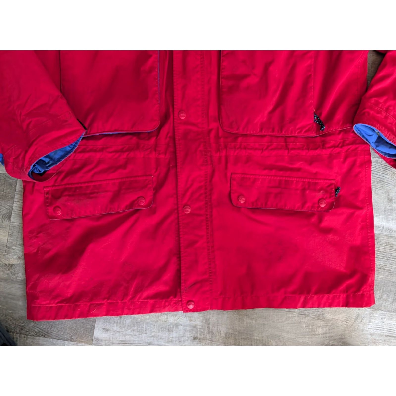 VINTAGE LL Bean NORTHCOL Gore-Tex Adventure Ski Jacket Men XLT Red - Water Resistant Hooded Shell Coat 90s Skiing Mens