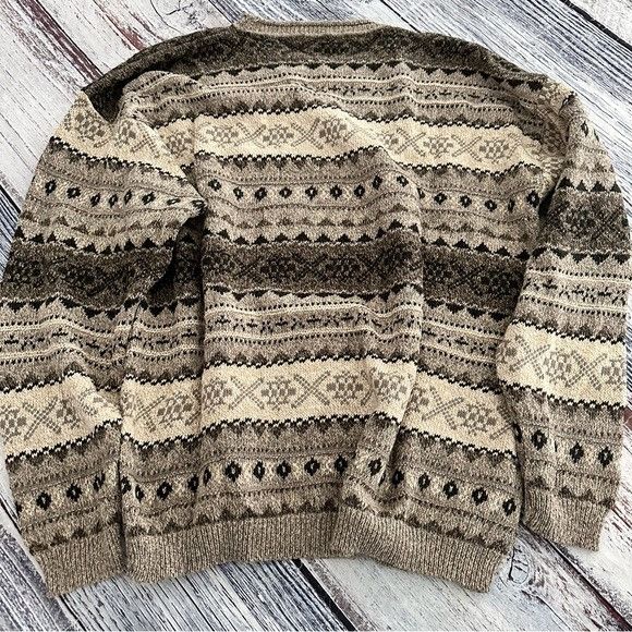 Vintage Vintage 90’s Croft & Borrow Knit Beige Sweater Size US L / EU 52-54 / 3 - 3 Thumbnail