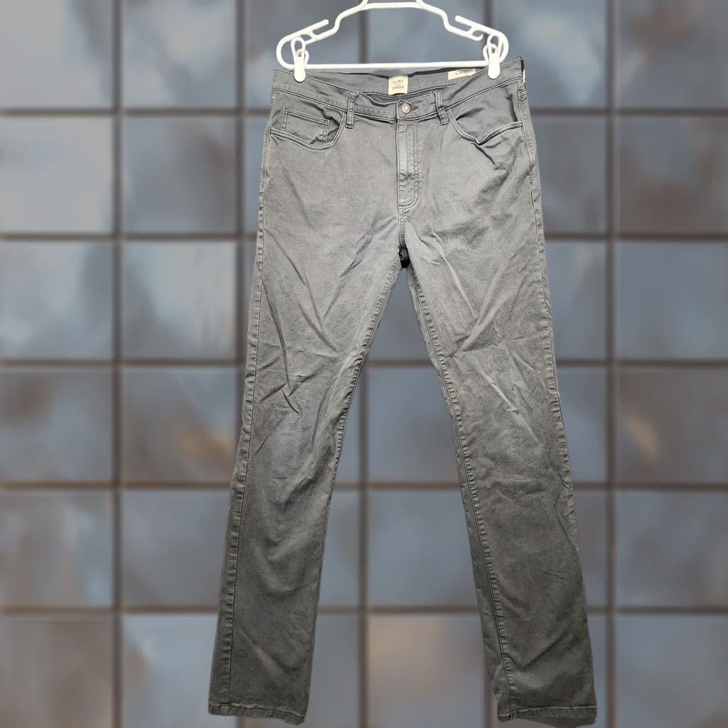 Flint And Tinder Flint and Tinder Pants Mens Slim Gray 5 Pocket Stretch Cotton Twill 36x36 Straight/Regular Size 36 Size US 36 / EU 52 - 1 Thumbnail