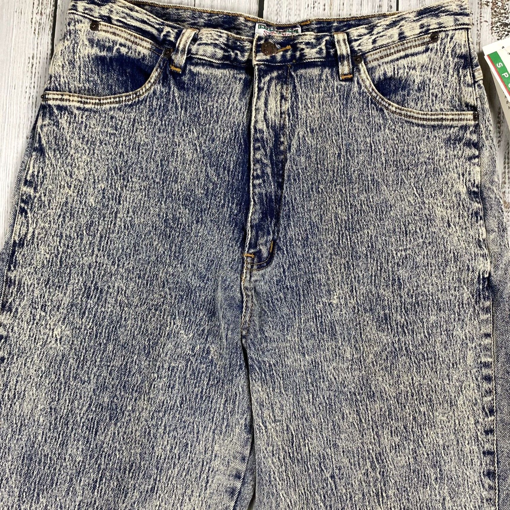 Vintage VINTAGE Stefano High Waist Acid Wash Tapered Stretch Denim Jeans Women's 18W 34 Inch Blue 90s Mom Size 24" / US 00 / IT 34 - 2 Thumbnail