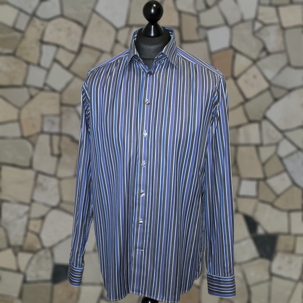 Eton Eton mens Shirt Blue Size 41 16 Contemporary Fit Size US L / EU 52-54 / 3 - 1 Thumbnail
