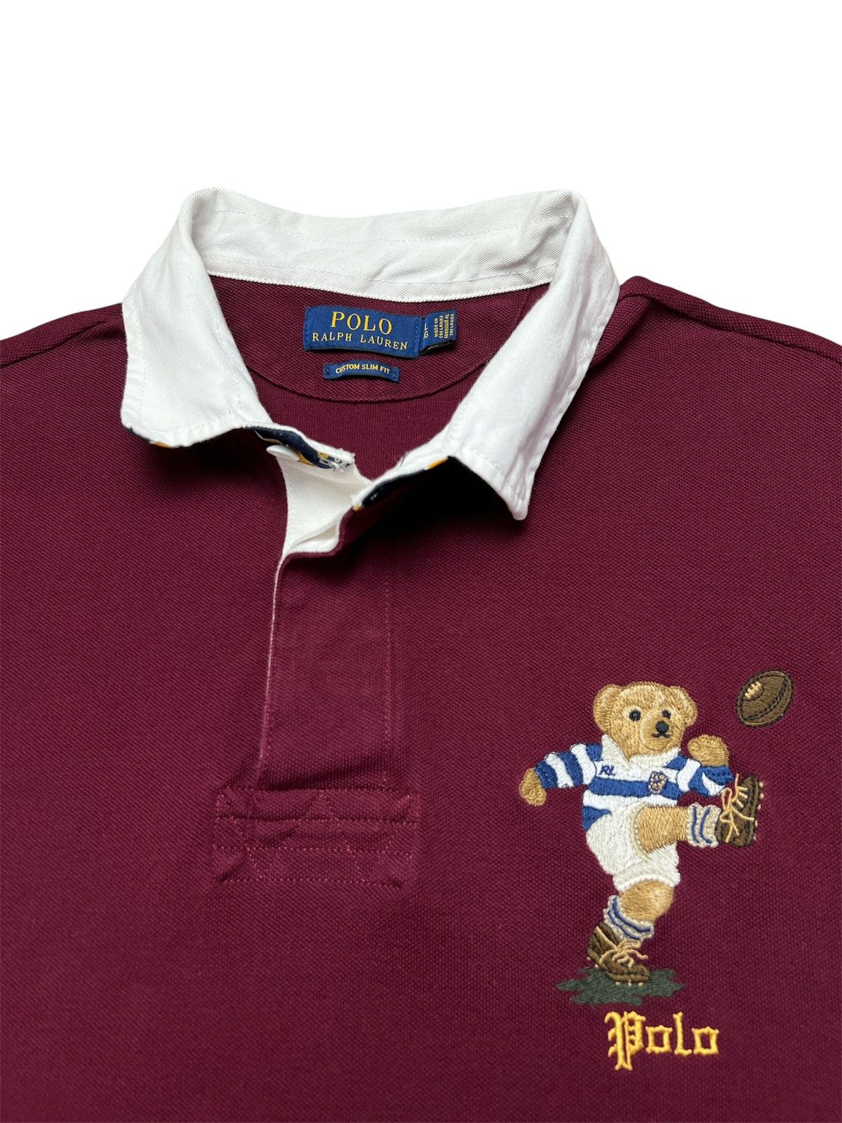 Polo Ralph Lauren Polo Ralph Lauren Bear Kicking Ball Rugby Football T-shirt Size US L / EU 52-54 / 3 - 3 Thumbnail