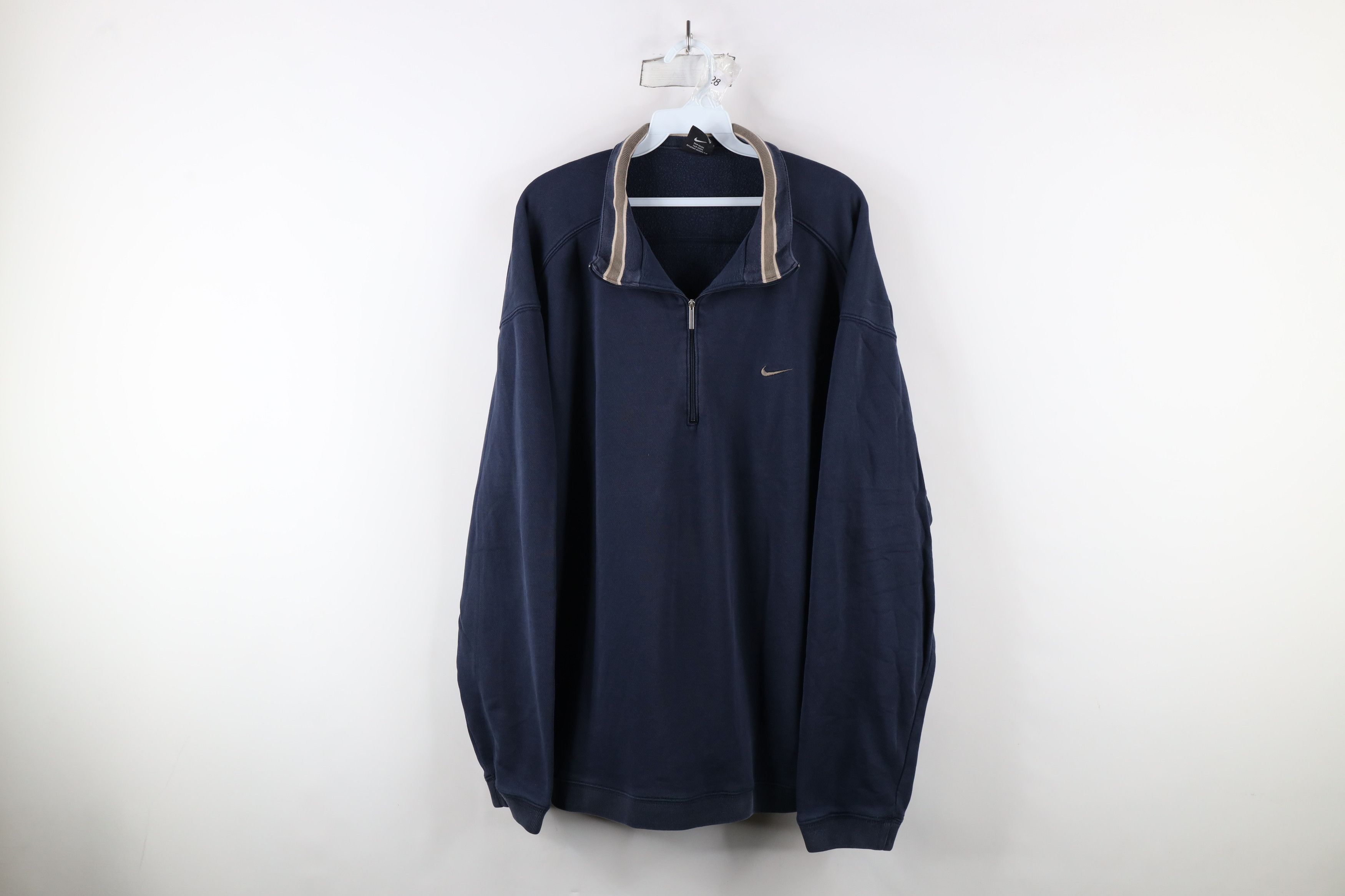 Nike × Vintage Vintage Nike Golf Mini Swoosh Half Zip Pullover Sweatshirt Size US XL / EU 56 / 4 - 1 Thumbnail