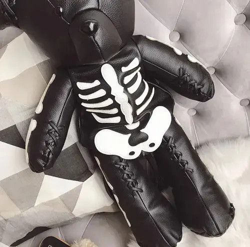 Individualized Shirts Black Skeleton Bear Backpack Bag Size ONE SIZE - 3 Thumbnail