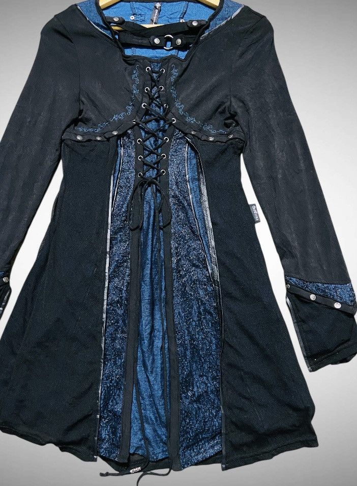 Seditionaries Ozz Croce Layered Lace-Up Corset Top Tunic Harajuku Punk Size XS / US 0-2 / IT 36-38 - 5 Thumbnail