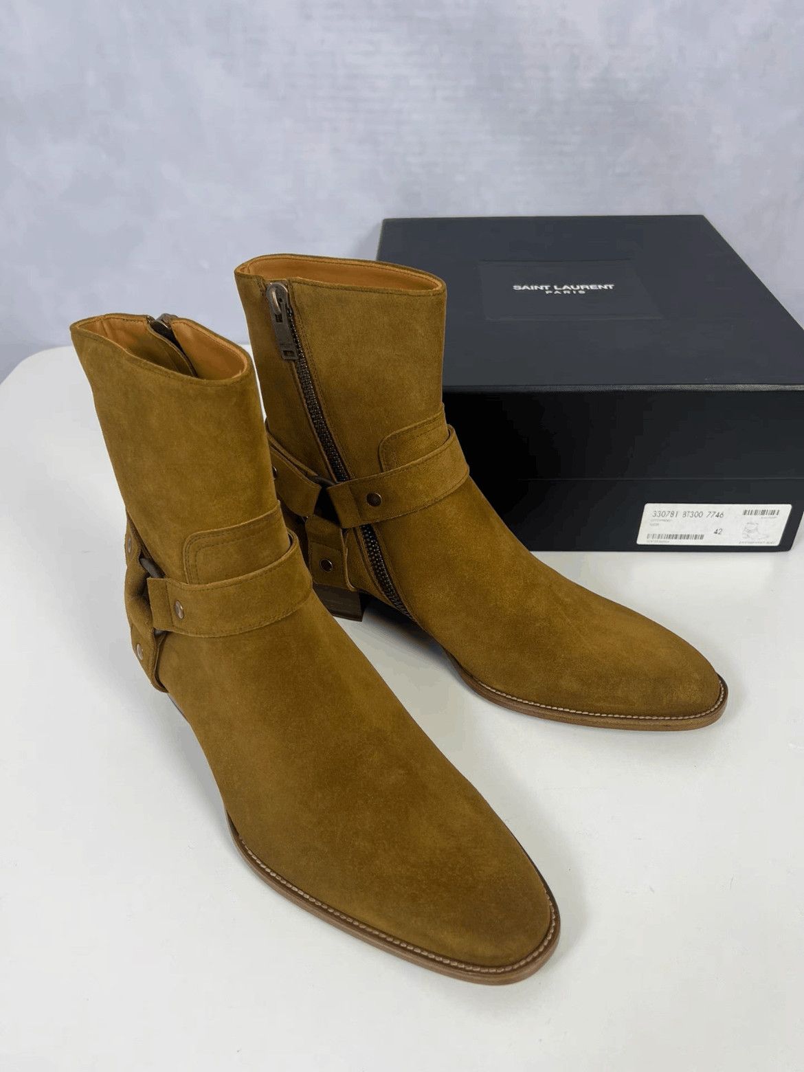 Sz 42 Saint Laurent Paris 13AW Suede Western Boots