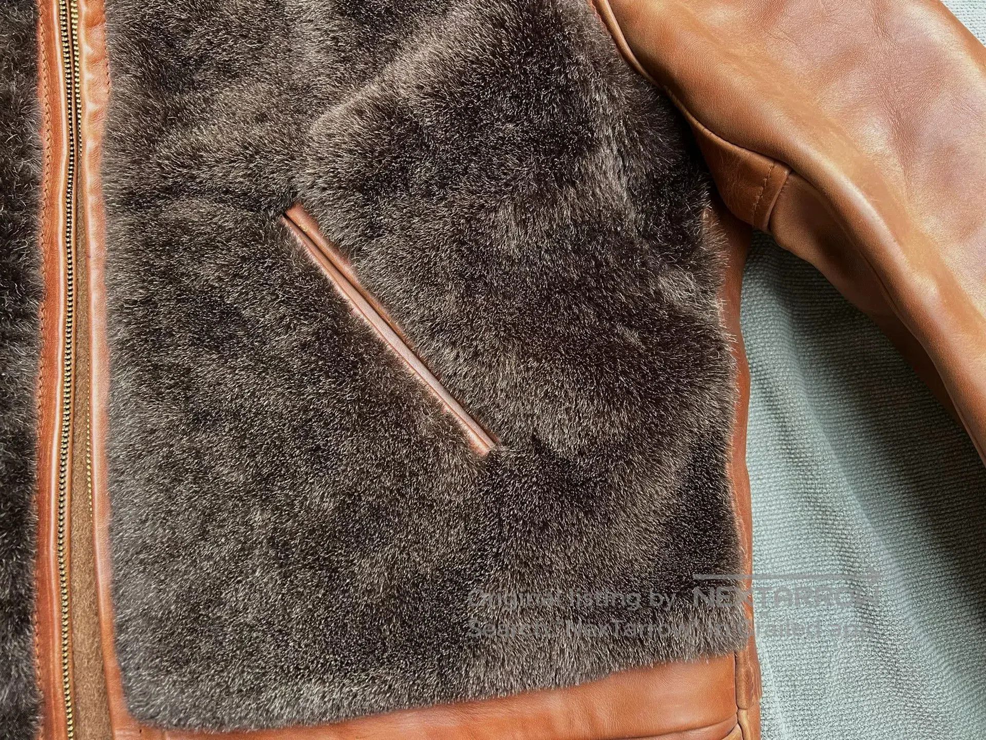 Aero Leathers Custom Brown Bear Jacket by Aero Leather. Size US XS / EU 42 / 0 - 6 Thumbnail