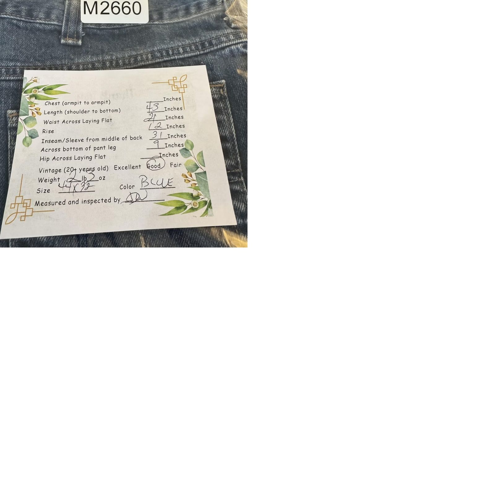 Carhartt VINTAGE Carhartt FR Jeans Mens 44x32 Arc Flash Denim Work Pants Heavy Duty Jeans (44x32) Size US 44 / EU 60 - 9 Thumbnail