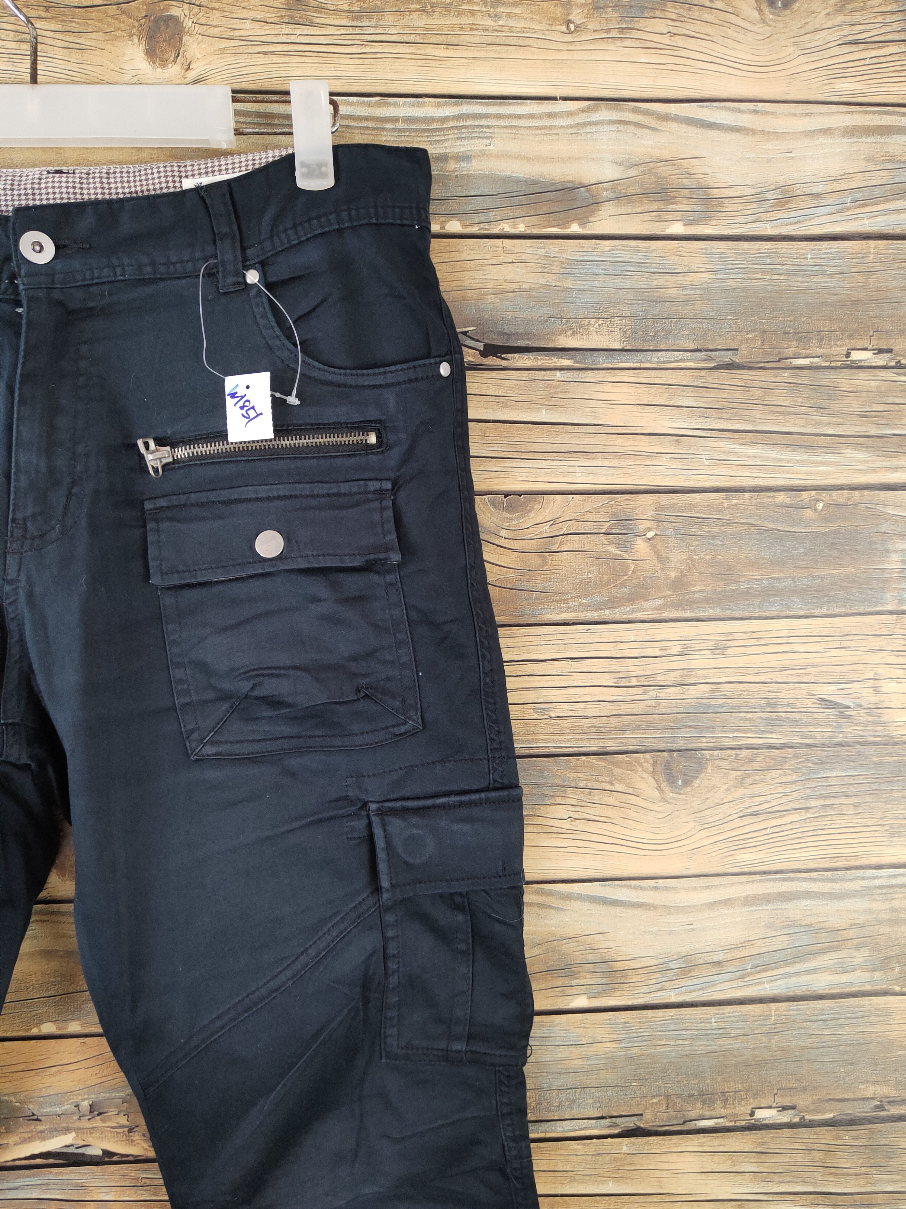 semanticdesign Semantic Design Black punk Multipocket Cargo Pants #W1851 Size US 32 / EU 48 - 6 Thumbnail