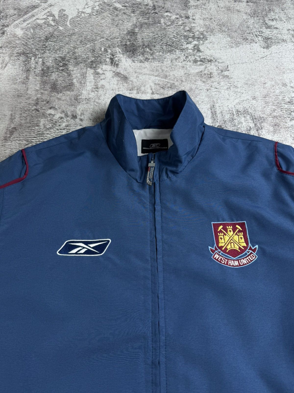 Reebok West Ham 2005 2007 Football Soccer Light Track Suit Pants Jacket Windbreaker Size US S / EU 44-46 / 1 - 11 Thumbnail