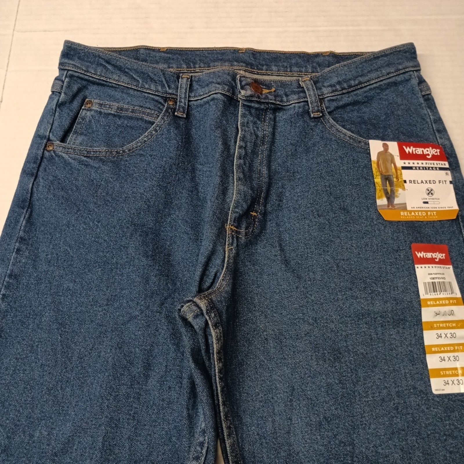 Wrangler Wrangler Relaxed Fit Stretch Jeans Men's Size 34x30 Blue Size US 34 / EU 50 - 4 Thumbnail