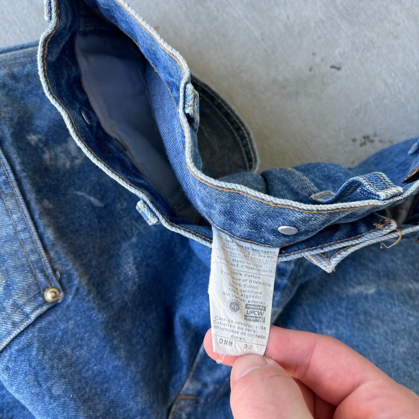 Carhartt × Vintage Carhartt denim blue jeans double knee work carpenter pants Size US 32 / EU 48 - 7 Thumbnail