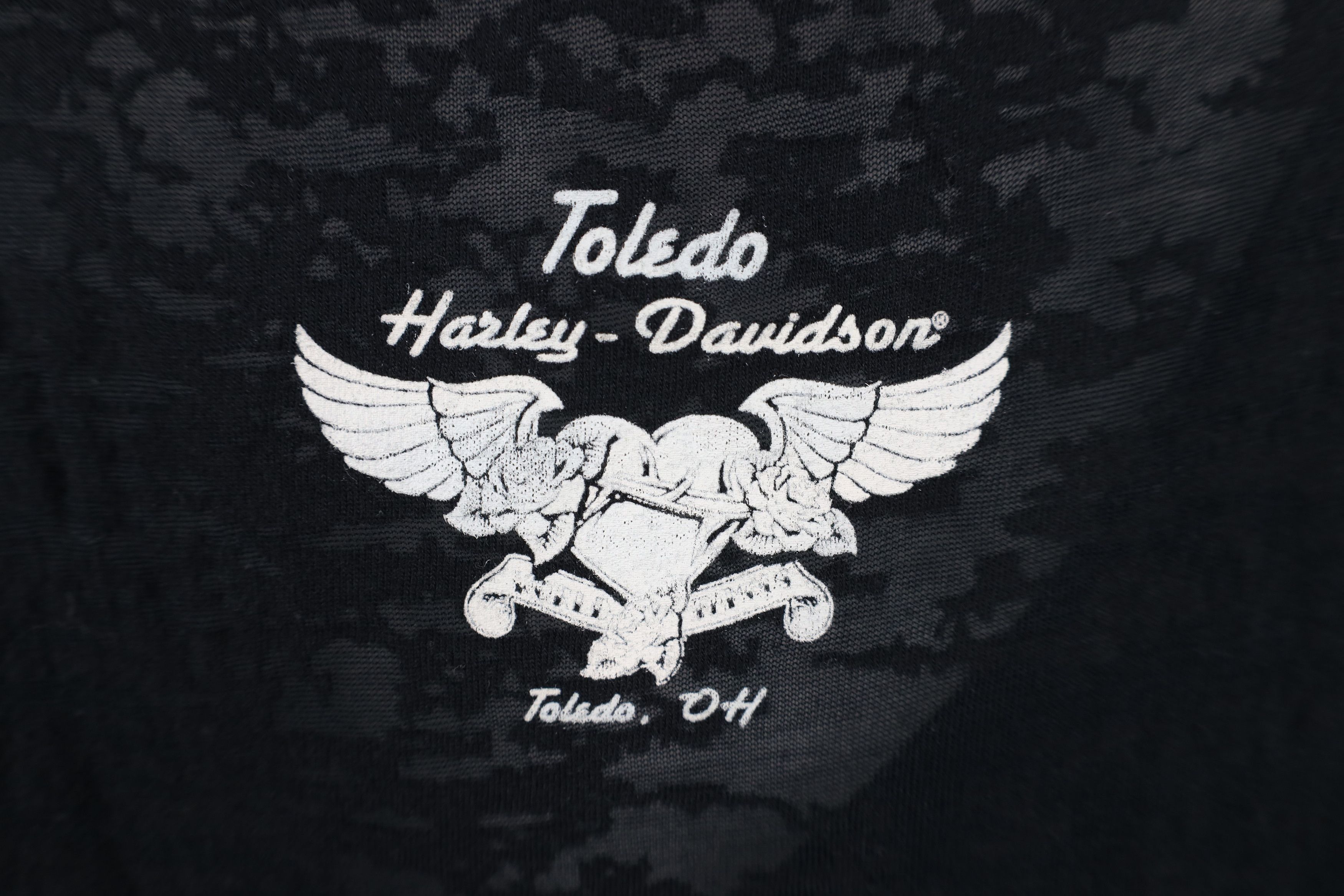 Harley Davidson Vintage Y2K Harley Davidson Spell Wing Fire Flames T-Shirt Size L / US 10 / IT 46 - 10 Thumbnail