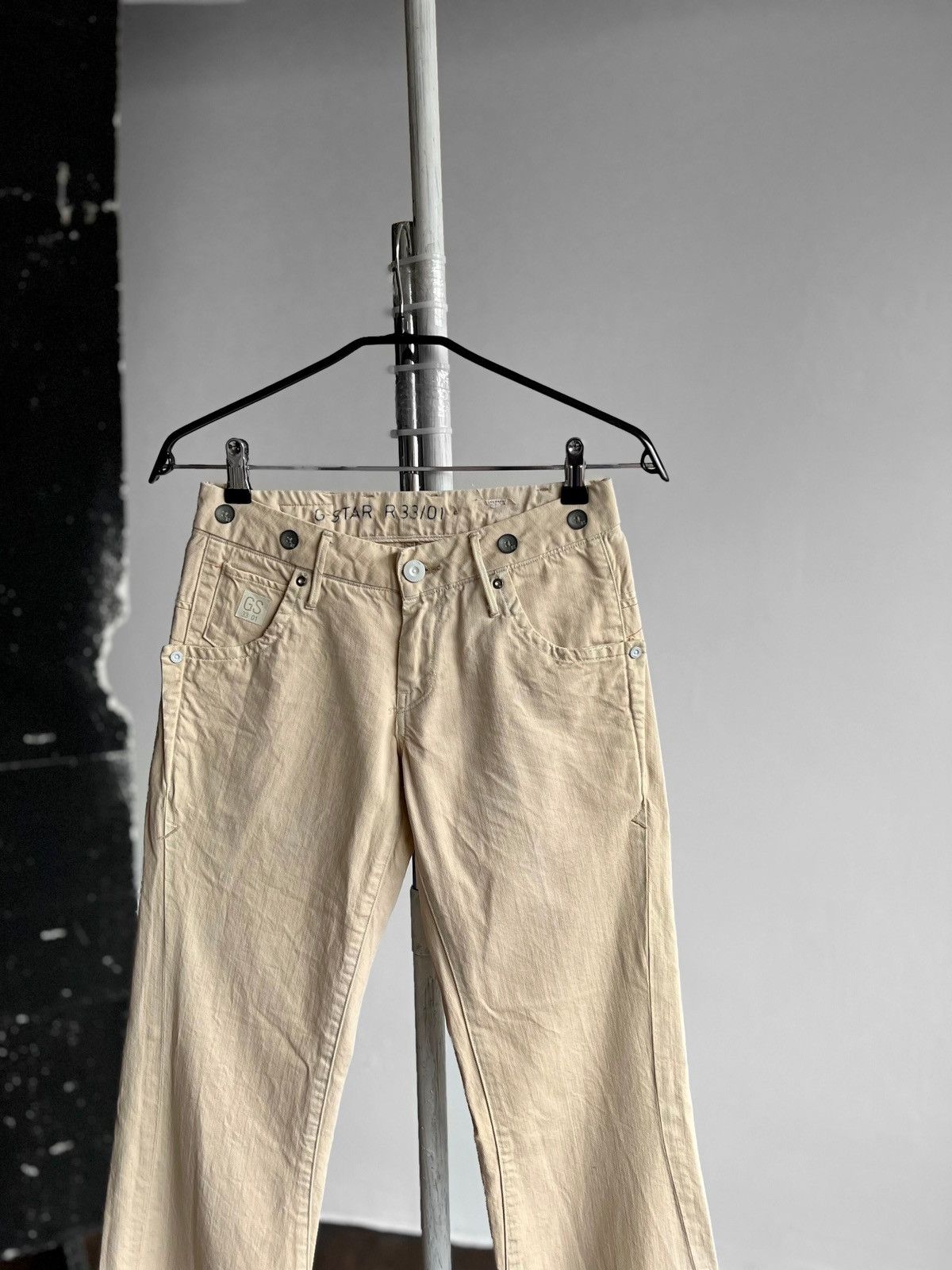 G-Star G-Star Raw Womens Beige Lock Loose Ice Twill Denim Jeans Y2K Size 27" / US 4 / IT 40 - 4 Thumbnail