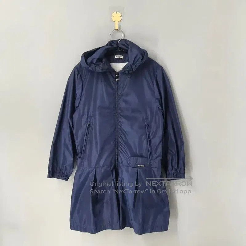 Miu Miu Miu Miu Blue Women's Trench Coat Size S . Size S / US 4 / IT 40 - 1 Thumbnail