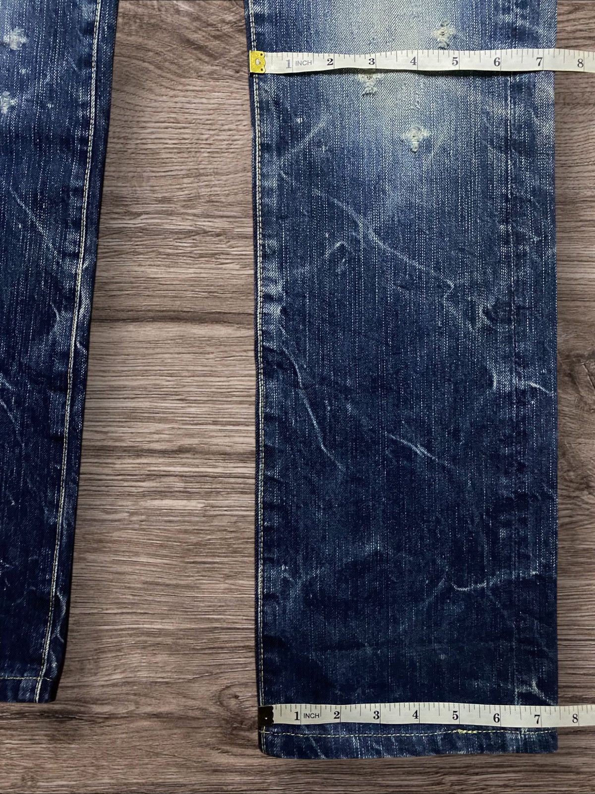 If Six Was Nine Vintage Japan Brand Made in Nippon Thunder Distressed Slim Size US 30 / EU 46 - 17 Thumbnail