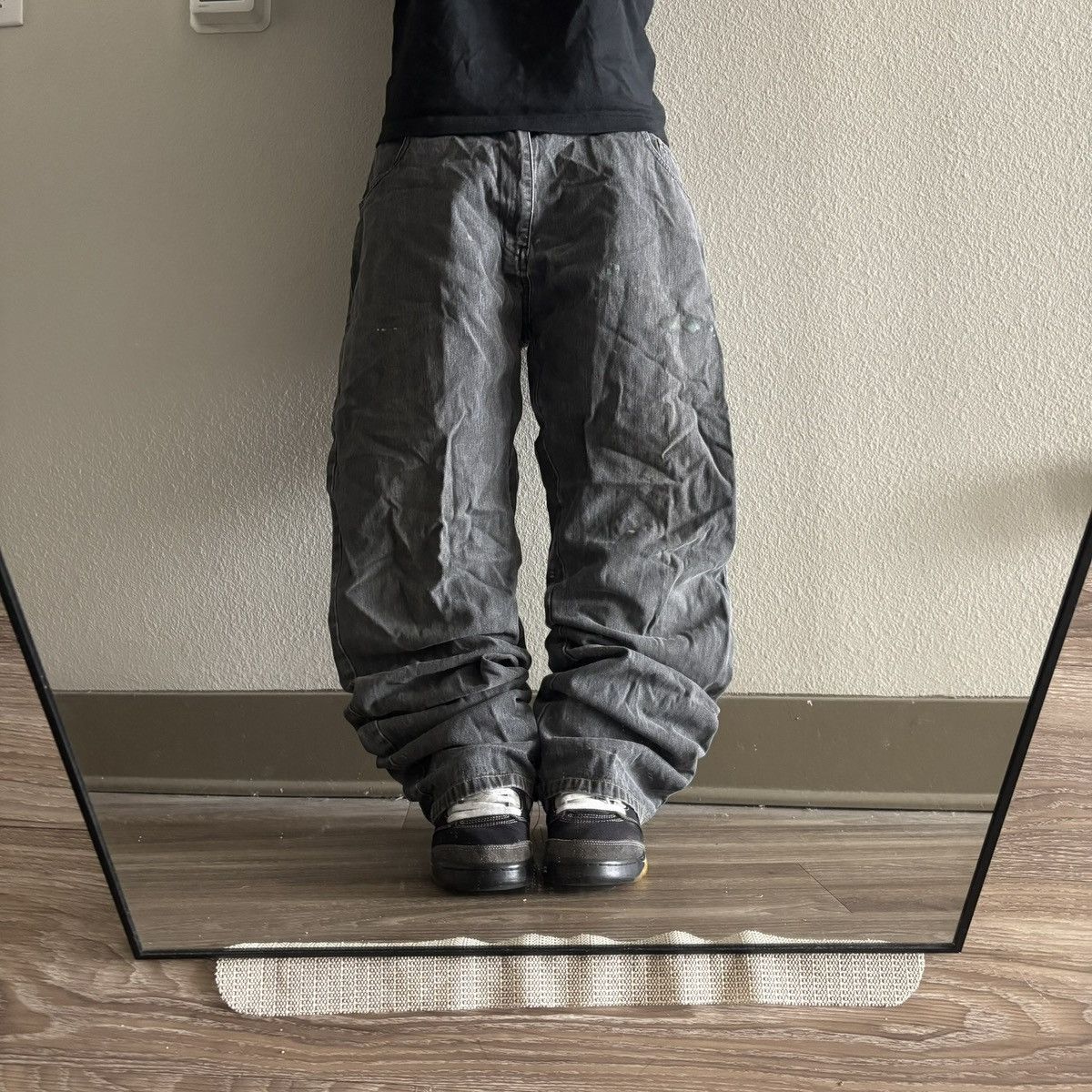 Vintage Crazy Vintage Y2K/2000s Baggy Faded Black Skater Style Denim Jeans! 38x34 Size US 38 / EU 54 - 1 Thumbnail
