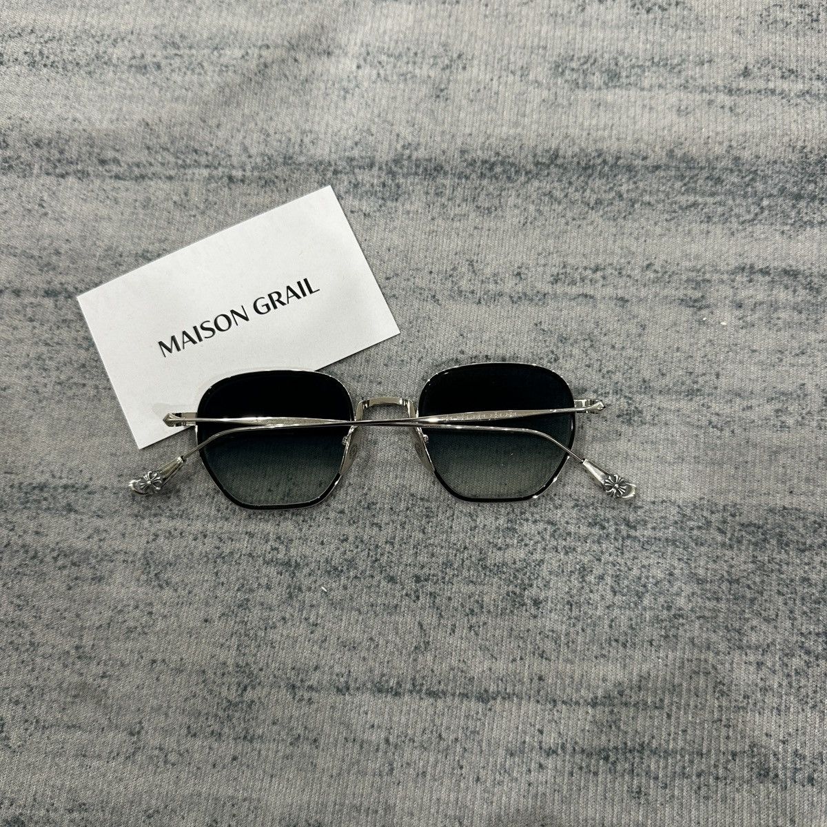Chrome Hearts CHROME HEARTS BONE PRONE I BK/SS SUNGLASSES Size ONE SIZE - 4 Thumbnail