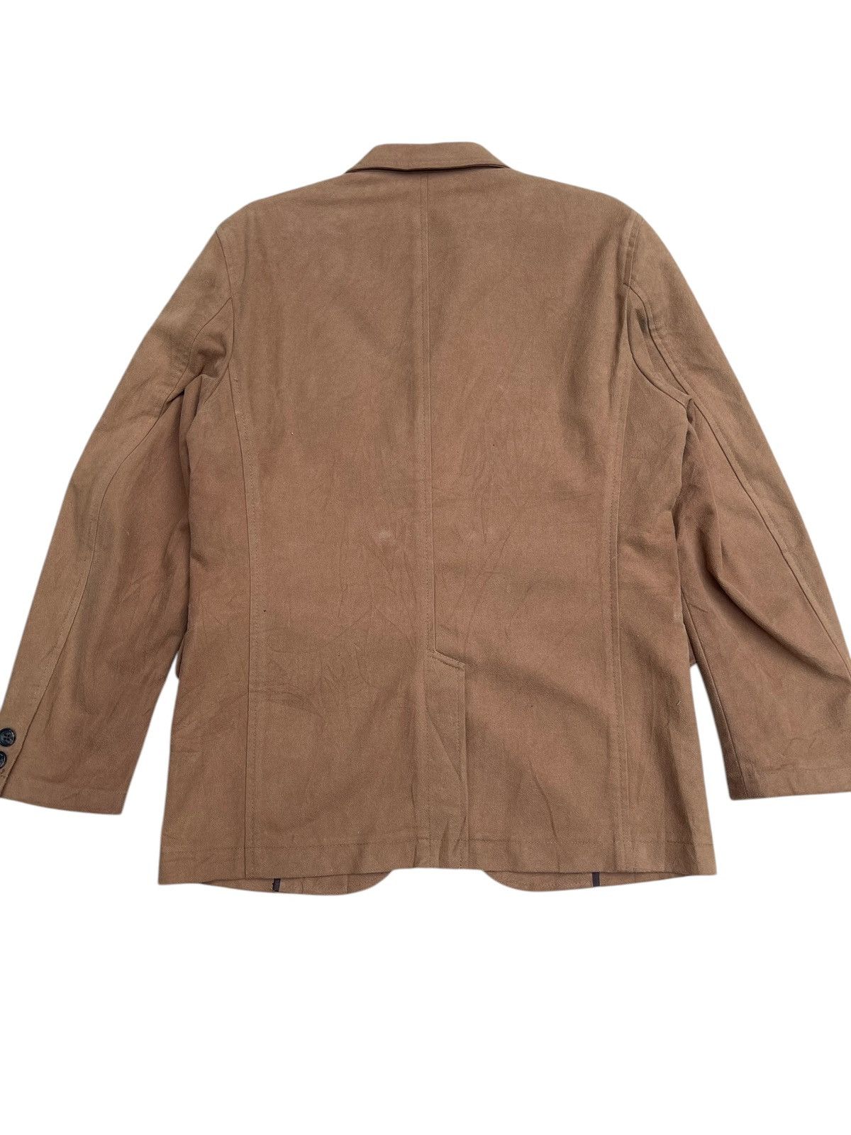Designer × Japanese Brand × Vintage Jun Men Japan Brown Cotton Blazer Jacket - Men’s Size M Size US M / EU 48-50 / 2 - 2 Thumbnail