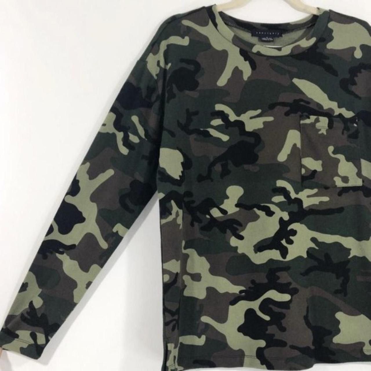 Sanctuary New Sanctuary Camo Lightweight Knit Crewneck Pocket Sweater Size S / US 4 / IT 40 - 5 Thumbnail