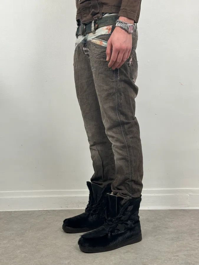 Marithe + Francois Girbaud SS2006 Marithé + François Girbaud Grey Faded Relaxed Pants Size US 30 / EU 46 - 3 Thumbnail
