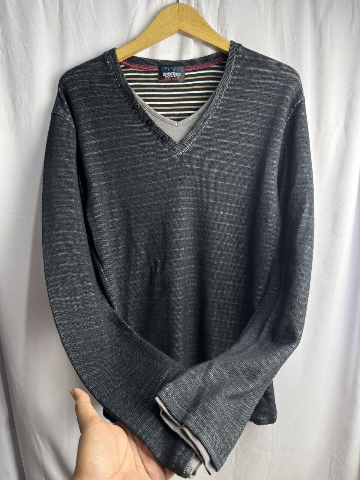 If Six Was Nine × Japanese Brand × Le Grande Bleu (L.G.B.) NCFM Nicole Striped Long Sleeve Japanese Size US M / EU 48-50 / 2 - 1 Thumbnail