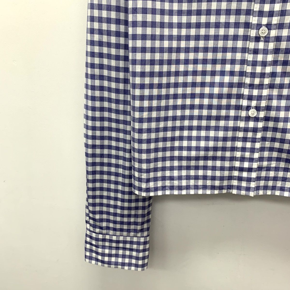 Celine Celine Plaid Triomphe Embroidered Long Sleeve Shirt K26WX Size S / US 4 / IT 40 - 4 Thumbnail