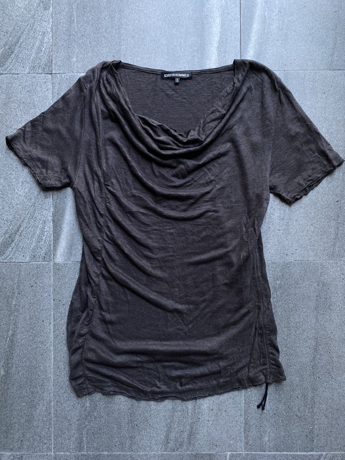 5351 POUR LES HOMMES 5351 Homme Draped Tee Size US L / EU 52-54 / 3 - 1 Thumbnail