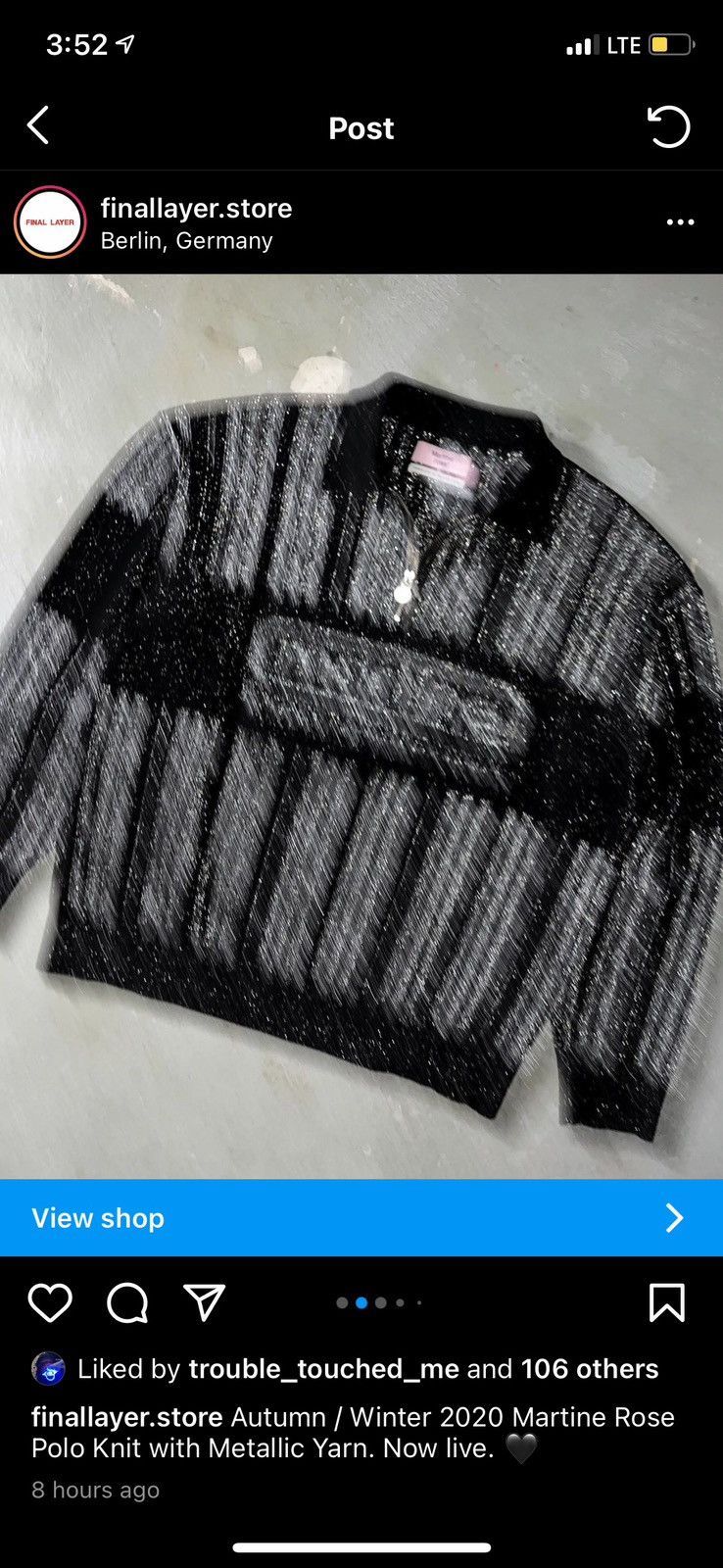 Martine Rose FW/20 Runway Black Prism Zip Sweater Size US L / EU 52-54 / 3 - 9 Thumbnail