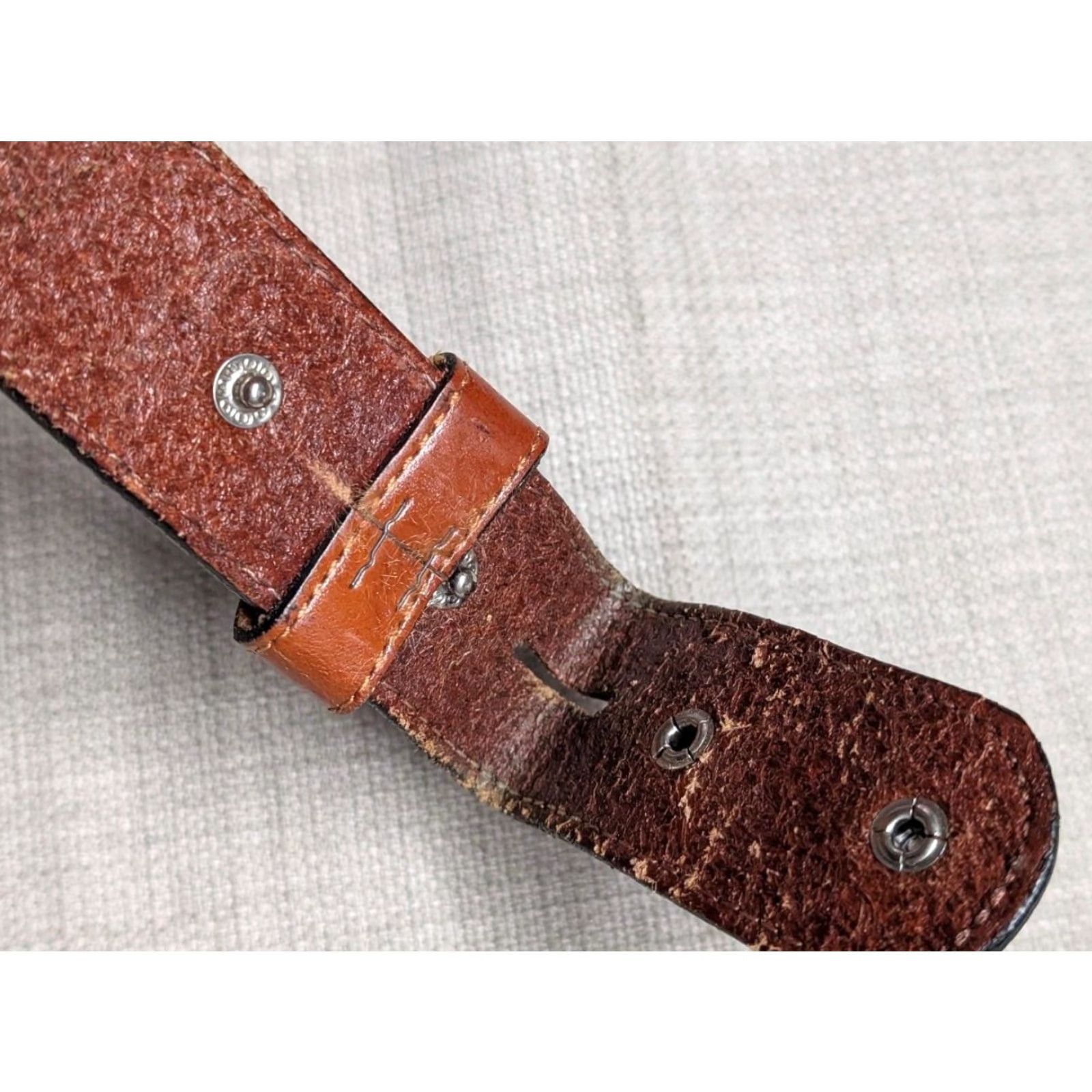 Vintage VINTAGE Nocona belt HORSE HAIR braided inset Western belt 1-1/2" 44 brown Mens Size 44 - 6 Thumbnail