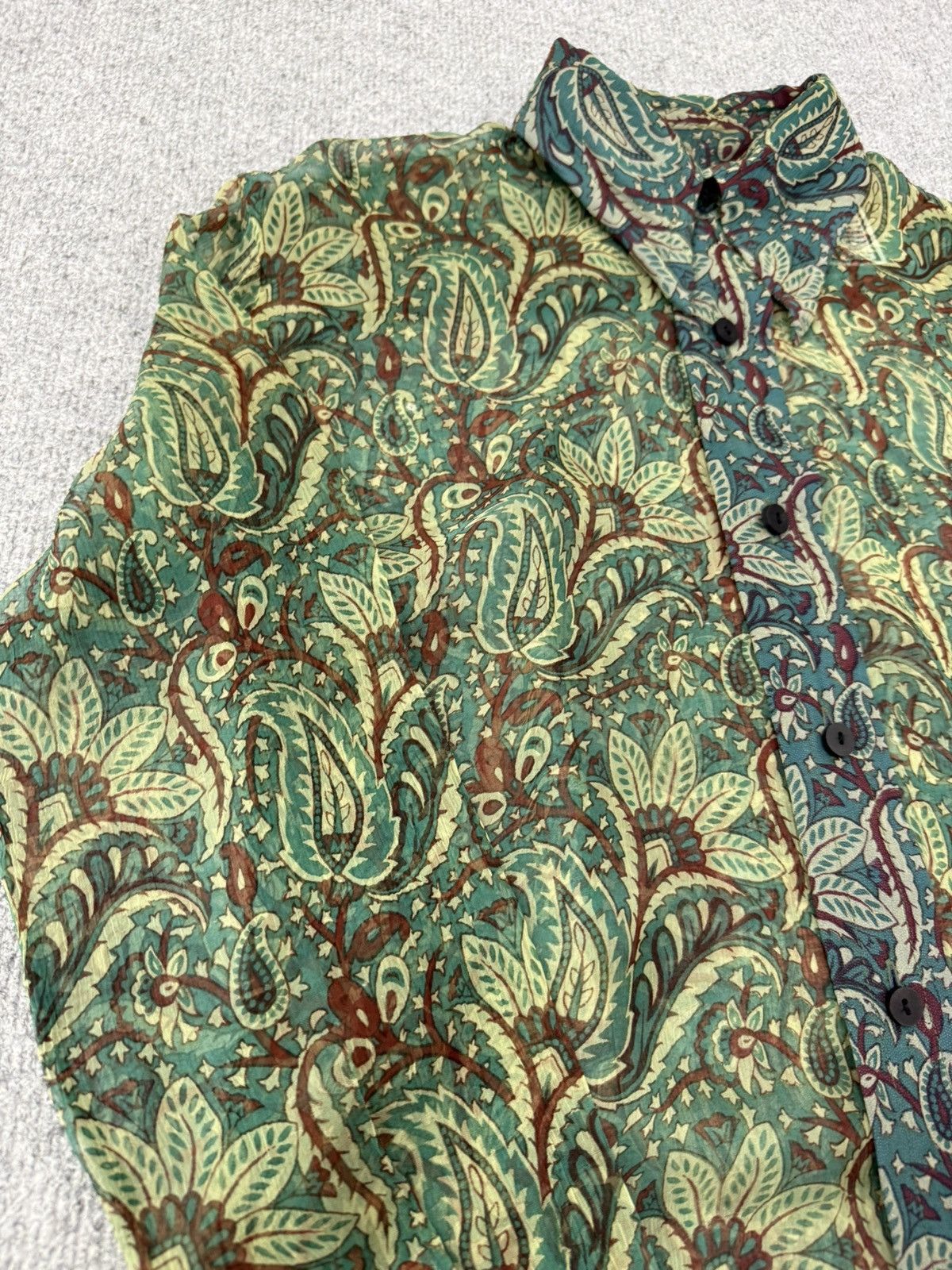Japanese Brand Haris Rock Long Sleeve Paisley Button Ups Size S / US 4 / IT 40 - 4 Thumbnail