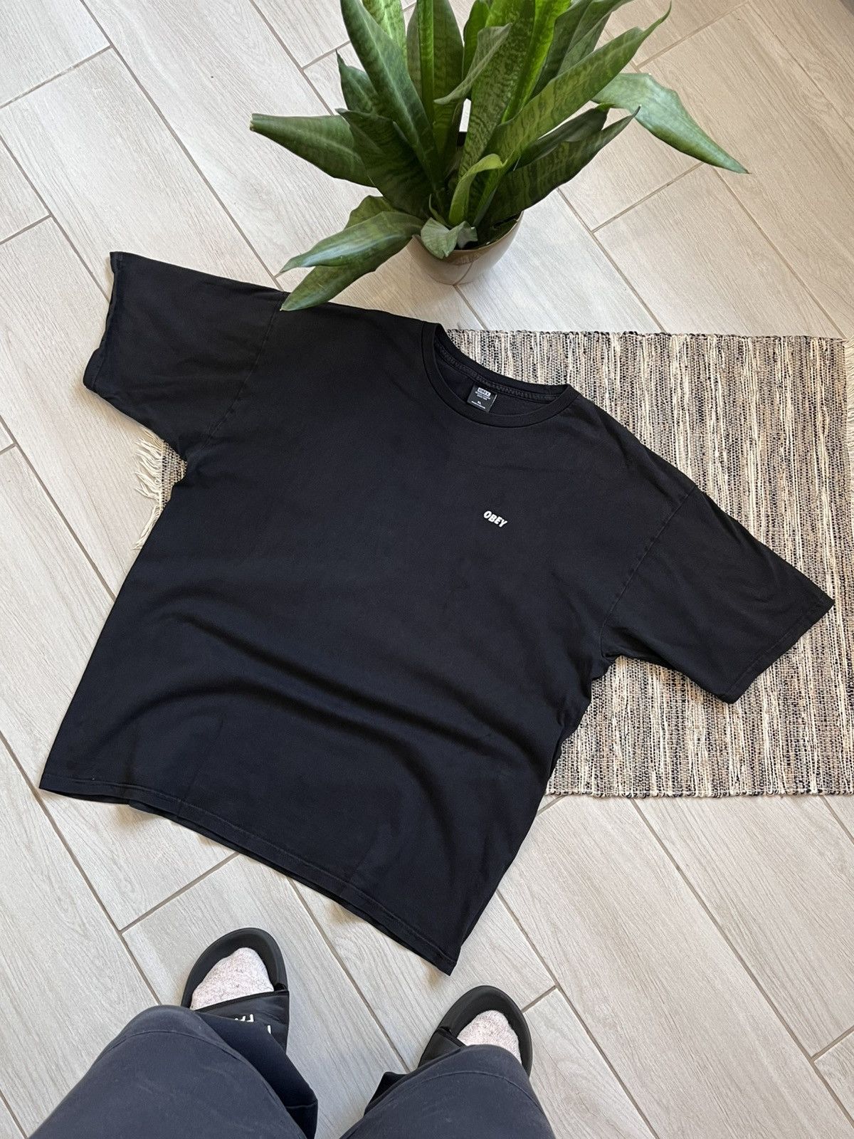 Obey Vintage Obey Tshirt Sk8 Faded Black blank tee big logo Size US XL / EU 56 / 4 - 2 Thumbnail