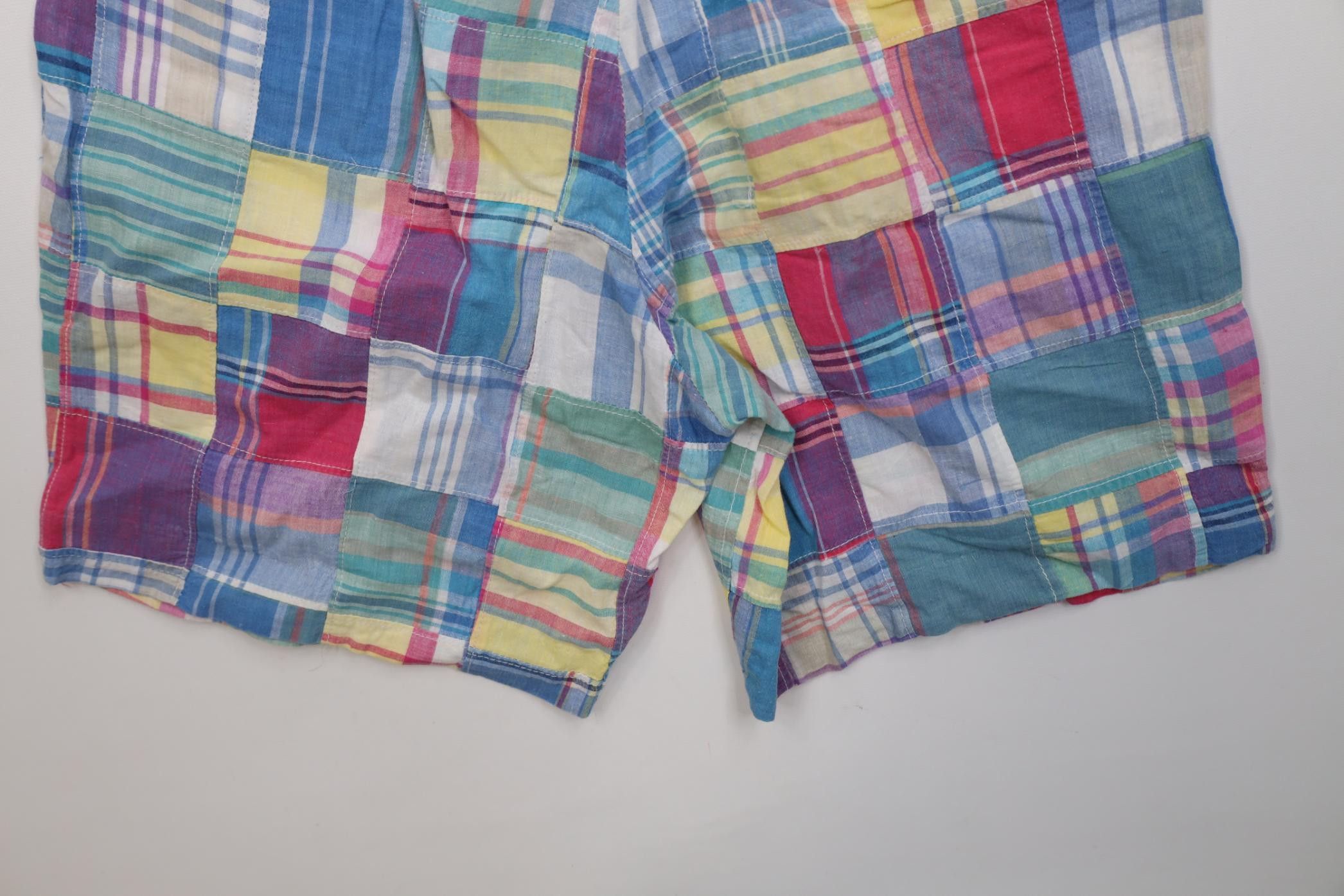 Izod Vintage 90s Izod Rainbow Madras Plaid Golf Chino Shorts Size US 32 / EU 48 - 13 Thumbnail