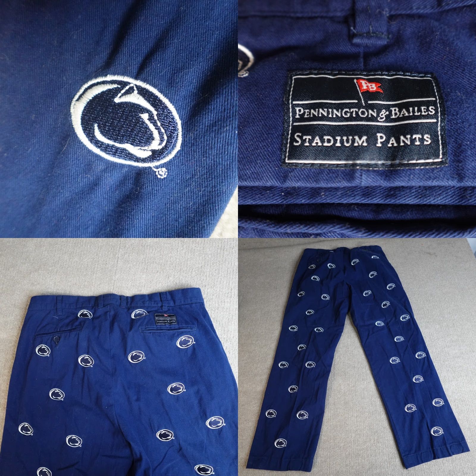 Vintage Pennington & Bailes Pants 34 x 29 Blue Critter Nittany Lions Panthers Chino Mens Straight Inseam 29 Embroidered Preppy Solid Size US 34 / EU 50 - 8 Thumbnail