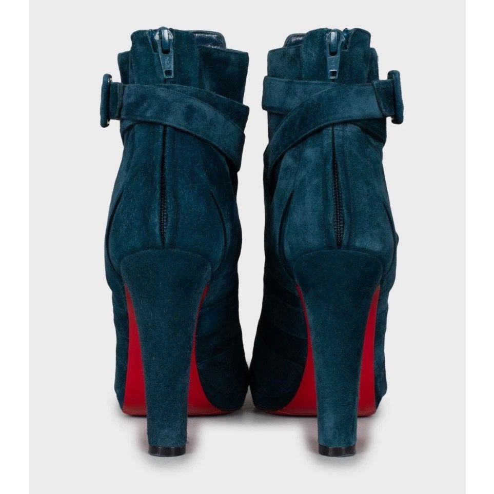 Christian Louboutin Christian Louboutin Light Blue Suede Ankle Boots Size 37 Size US 7 / IT 37 - 4 Thumbnail