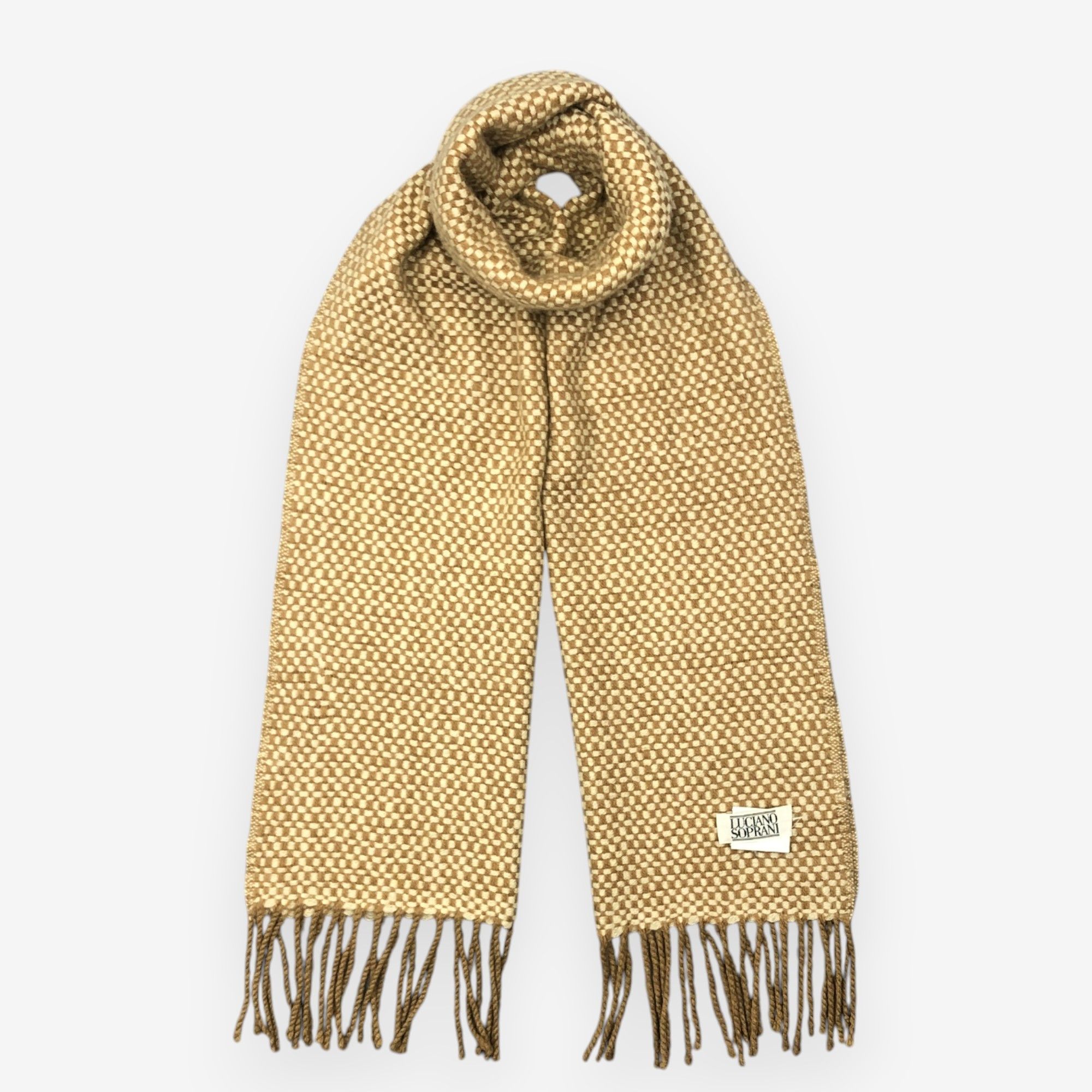 Japanese Brand Vintage Luciano Soprani Scarf Muffler Wool Winter Scarves Size ONE SIZE - 1 Thumbnail