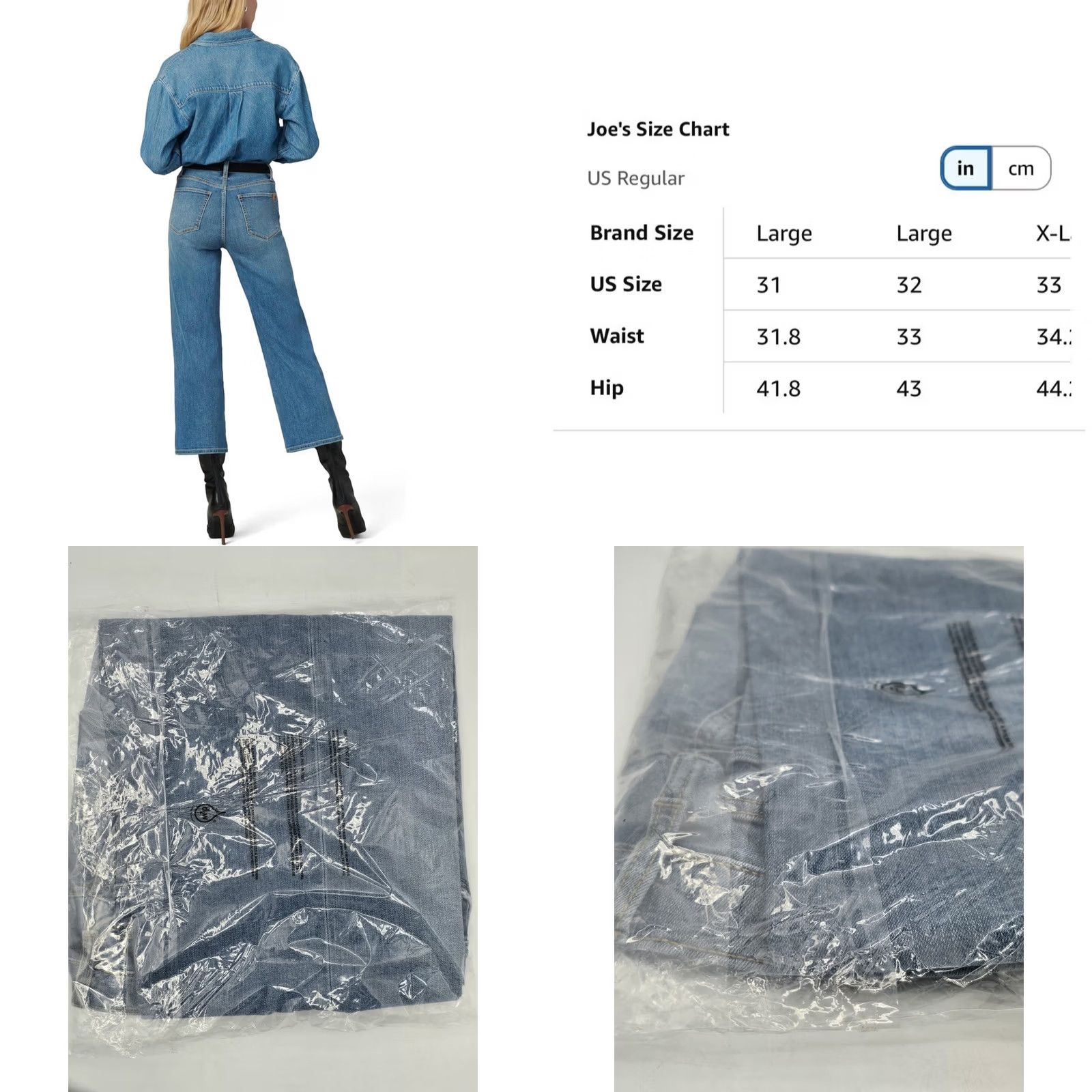 Vintage NWT Joe's The Blake High Rise Crop Wide Leg Jean - No Promises - Sz 32 Womens Jeans Size 24" / US 00 / IT 34 - 8 Thumbnail