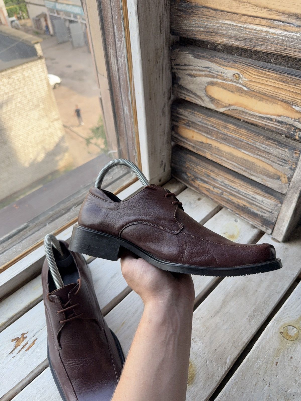 Other Concept by Domar Brown Square Toe Derby Shoes US8,5 EU41,5 Size US 8.5 / EU 41-42 - 7 Thumbnail