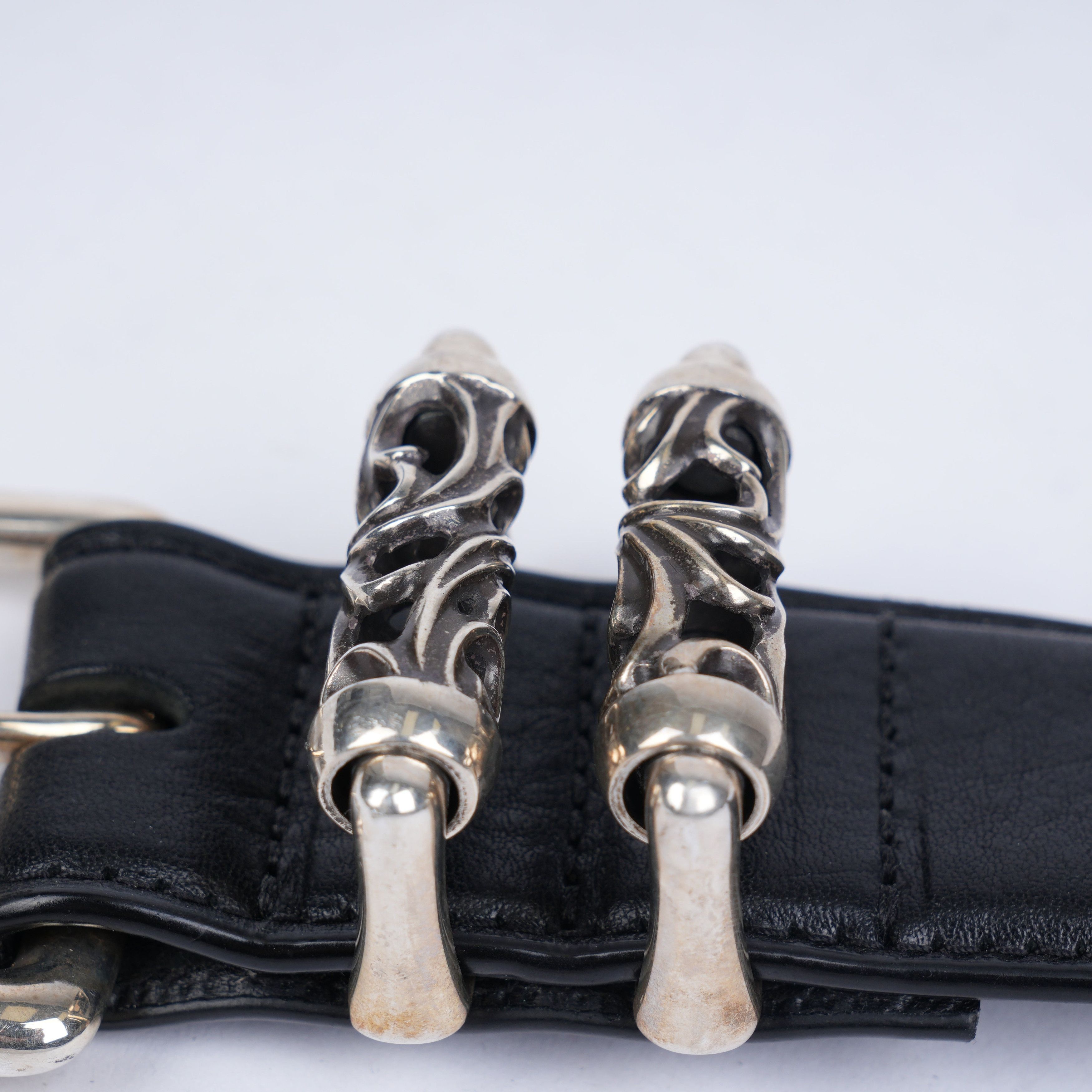 Chrome Hearts BLACK ROLLER BELT Size 36 - 5 Thumbnail