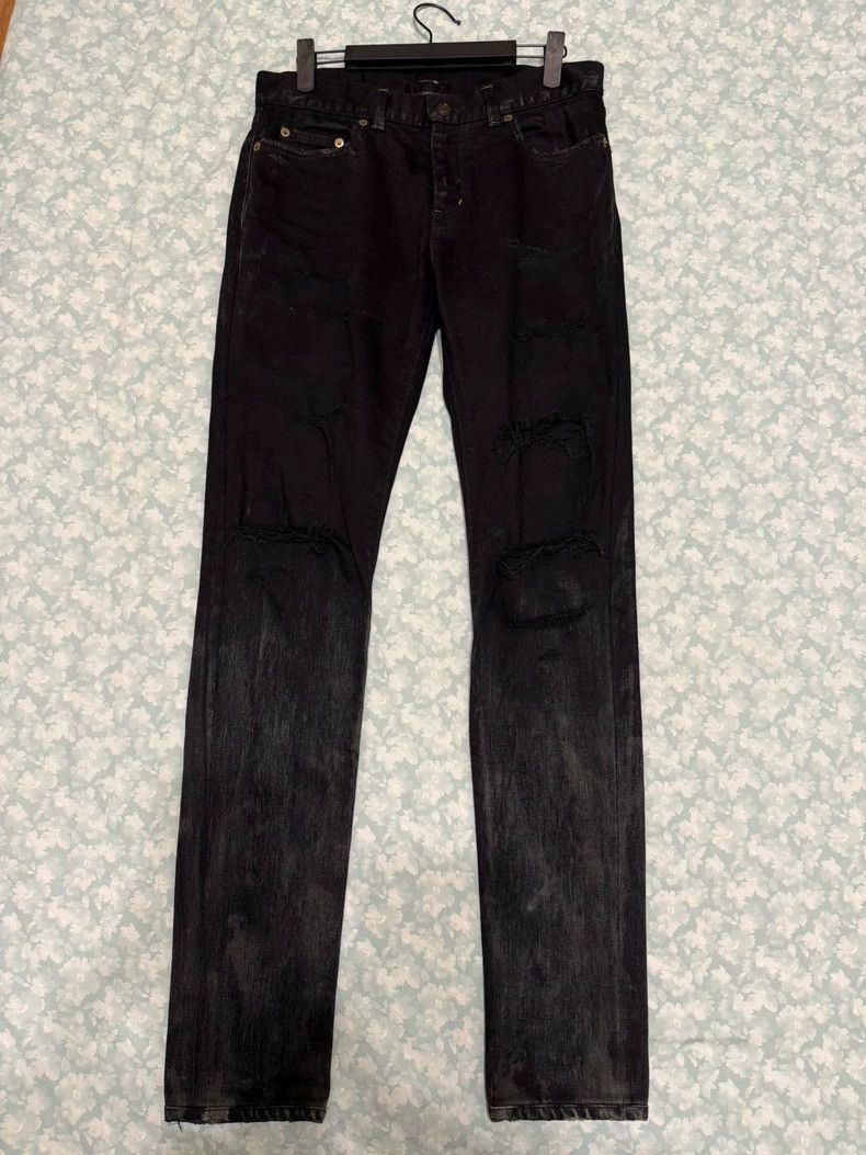 Saint Laurent Paris Oil Jeans | Grailed